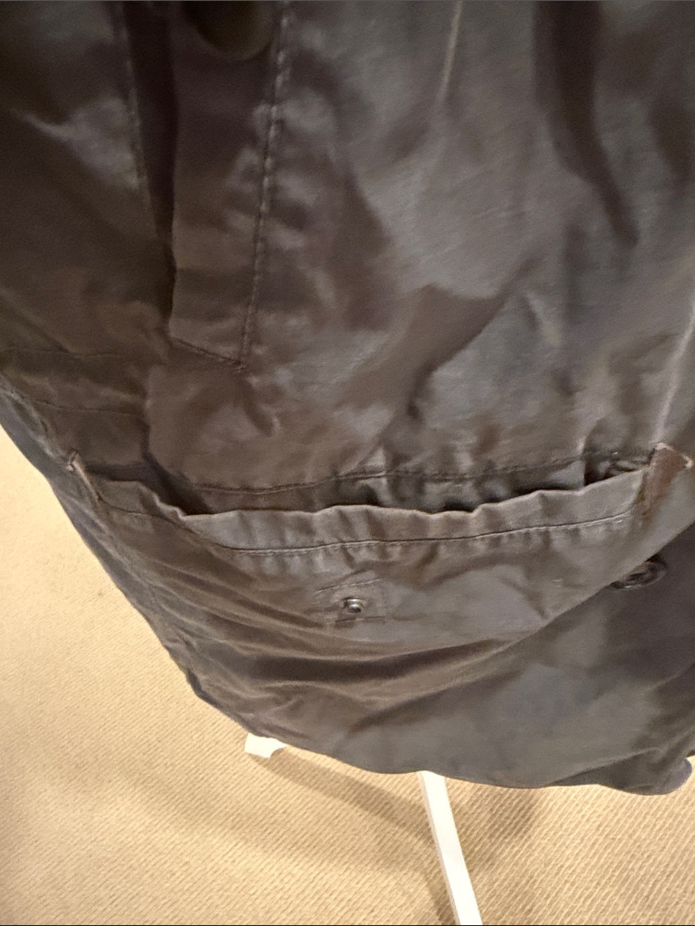 J. Crew Men's Military-Style Parka in Charcoal with Faux-Fur Trim - Picture 5 of 15